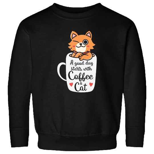 Coffee Fun Orange Cat Coffee Mug Cat Lover Gifts Sweatshirts