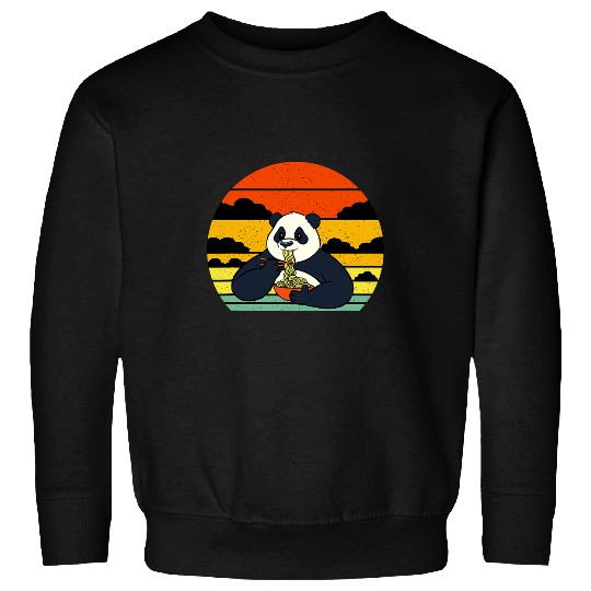 Panda Pet Ramen Panda Eating Noodles Funny Cute Anime Noodle Lover Sweatshirts