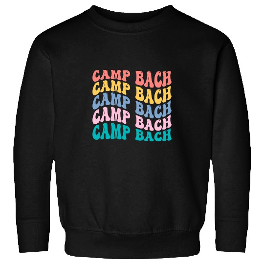 Camp Bach Bridesmaid Camping Bachelorette Groovy Matching 2 Sweatshirts
