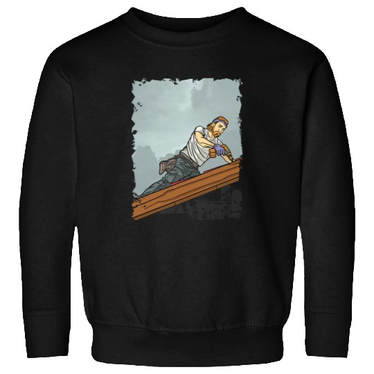 Roofer Contractor Roofing Hammer Worker Construction Reno Sweatshirts