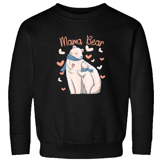 Bear Pet Mama Bear Mom Mothers Day Womens Pregnancy Polar Bear Child Sweatshirts