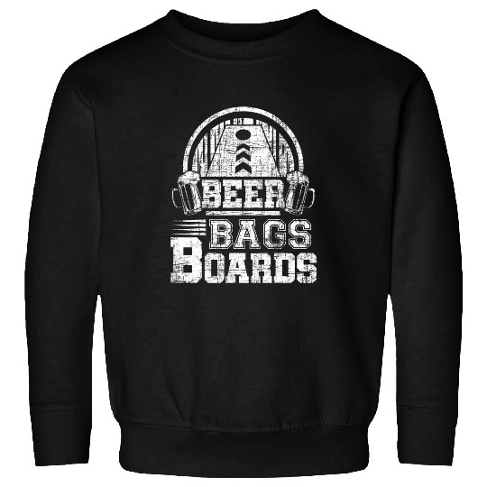 Beer Fun Beer Bags Boards Funny Cornhole Distressed Sweatshirts