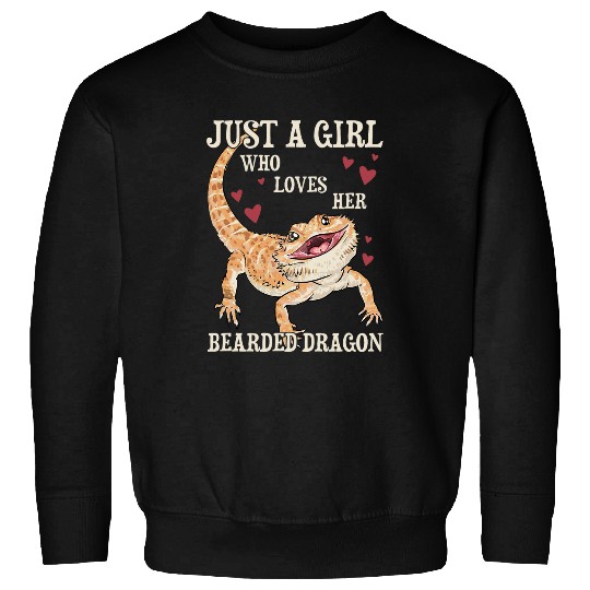 bearded dragon lizard just a girl Sweatshirts