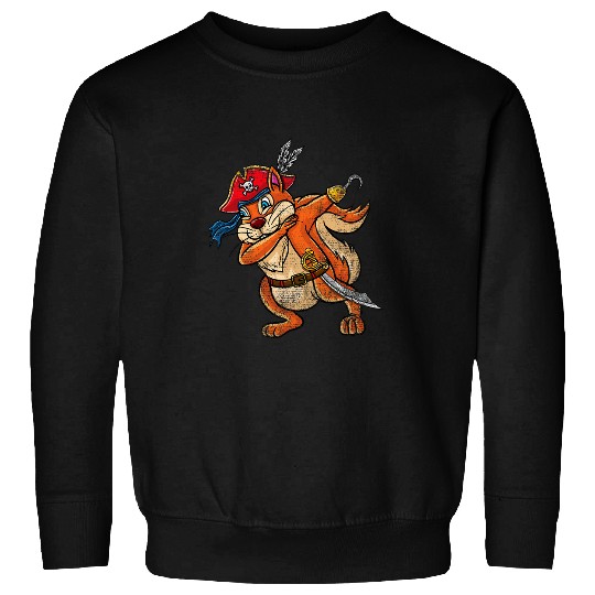 Squirrel Pet Dabbings Pirate Halloween Squirrel Vintage Sweatshirts