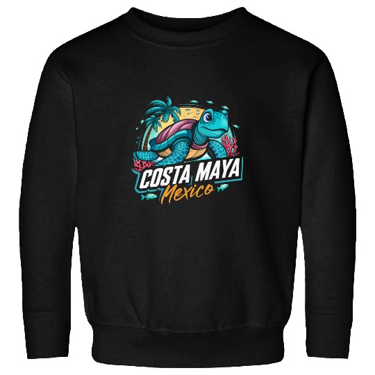 Turtle Pet Costa Maya Mexico Turtle Vacation Souvenir Beach 4 Sweatshirts