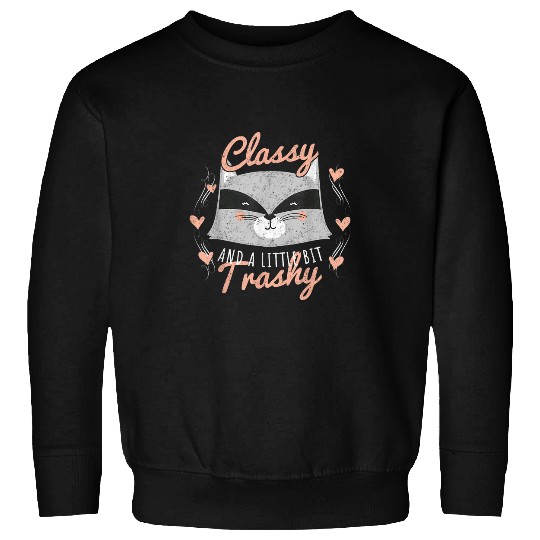 Raccoon Pet Trashy and Class Funny Trash Panda Street Cats 3 Sweatshirts