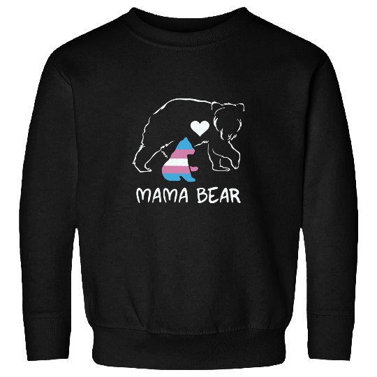 Bear Pet Mama Bear Cute Transgender Mom LGBTQ Ally Advocate Sweatshirts