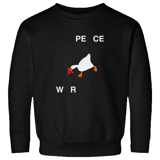 Duck Pet wars Peace Duck Goose Rebel Funny Indie Minimal Ironic Sweatshirts