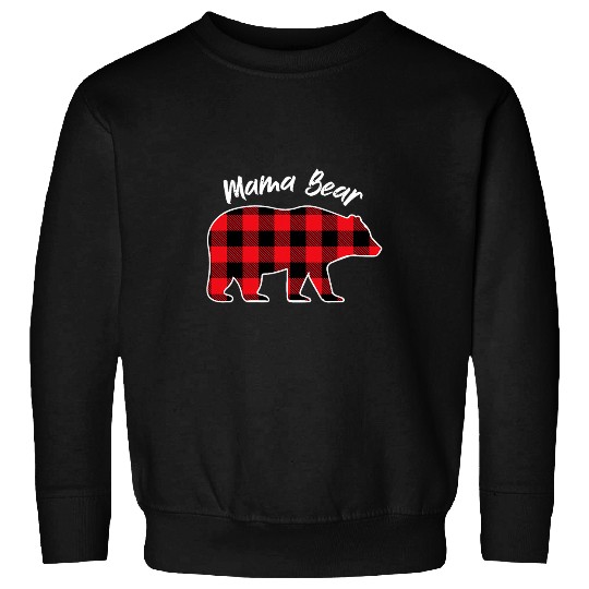 Bear Pet New 2025 MAMA BEAR flannel Red Plaid Pajama mama bear Sweatshirts