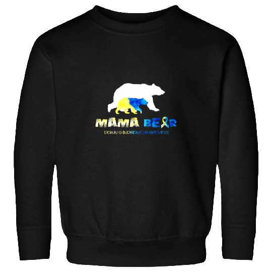 Bear Pet Mama Bear Down Syndromes Awareness Survivors Sweatshirts