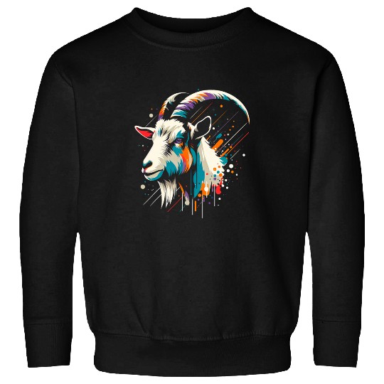 Goats Minimalist and Vibrant Style Birthday Christmas Sweatshirts