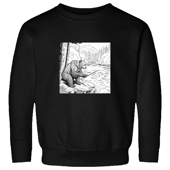 Bear Pet Bear wild animals art animal print animal motif bear 037 Sweatshirts