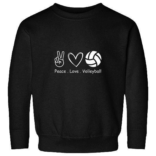 Peace Love Volleyball Player Team Sport Volleyball Coach Sweatshirts