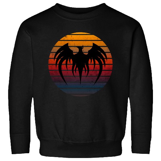 BLACK TATTOO FALCON ON DISTRESSED vintages SUNSET Sweatshirts