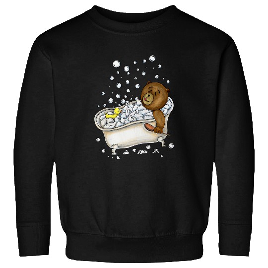 Bear Pet Teddy Bear Bubble Bath with Rubber Ducky Sweatshirts