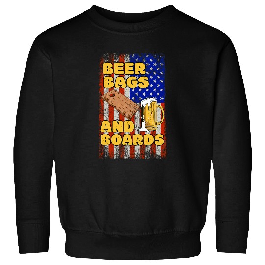 Beer Fun Beer Bags and Boards USA Table Game Cornhole Player Sweatshirts