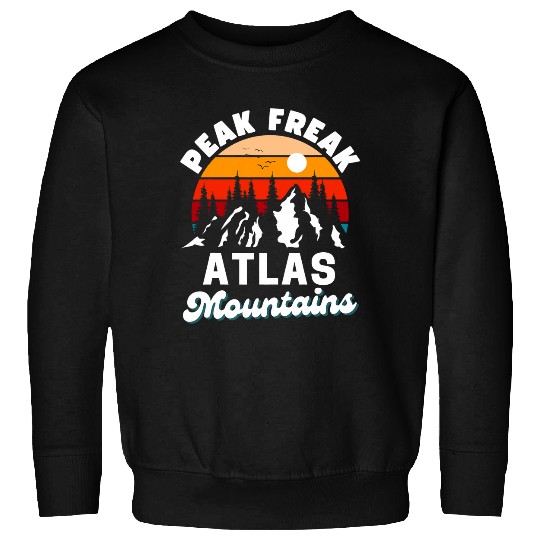 Atlas Mountains Peak Freak Funny Retro Outdoor Nature Sweatshirts