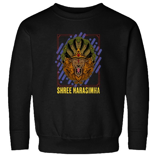 Lion Pet Hindu festival spiritual meditation lion Krishna Narasimha 2 Sweatshirts
