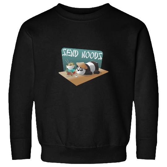 Panda Pet Send Noods Panda Funny Innuendo Ramen Noodle Chinese Food Sweatshirts
