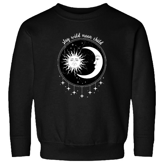 Boho Sun and Moon Astrology Indie Vintage Sweatshirts