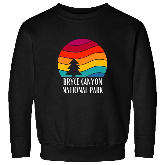 Bryce Canyon National Park Retro National Park Sunset Sweatshirts