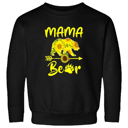 Bear Pet Mama Bear Sunflower Gift Funny Mothers Day Mom And Aunt Sweatshirts