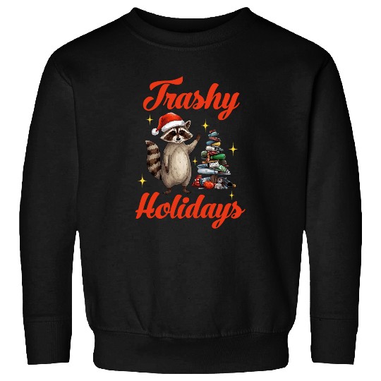 Raccoon Pet Trashy Holiday Christmas Raccoon Santa xmass Tree Funny Sweatshirts