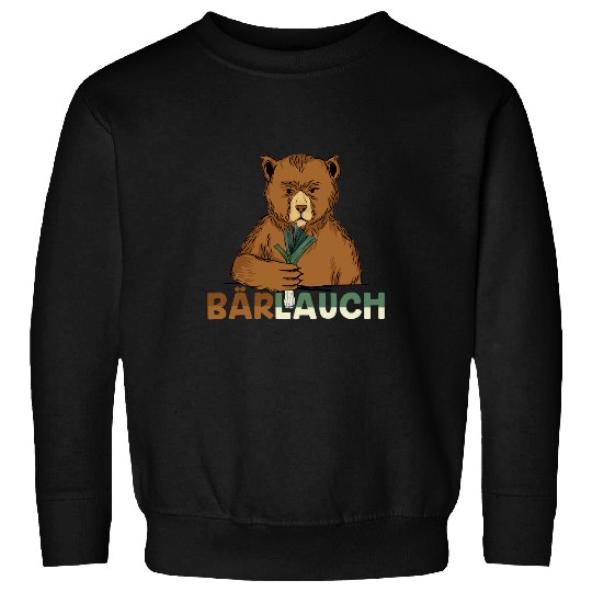 Bear Pet Wild Garlic Bear Leek Brown Bear Word Game Garden Herbs Sweatshirts