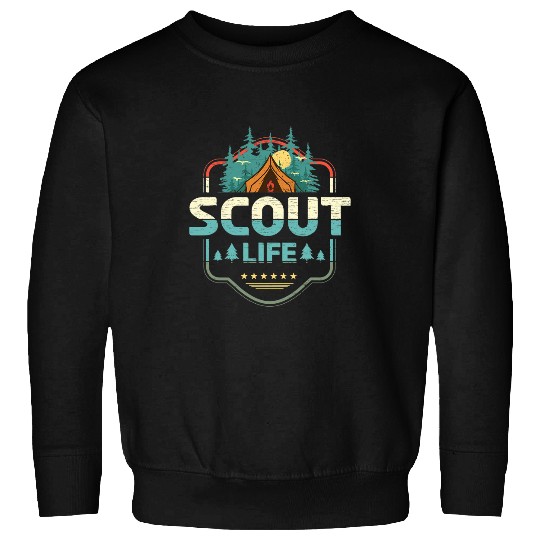 Scout Job Life Scouting Lovers Hiking Happy Camping camper Sweatshirts