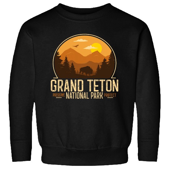 Grand Teton National Park Tee Adventure Retro vintages Hiking Sweatshirts