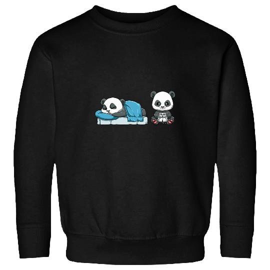 Panda Pet Sleep Game Repeat Panda Panda Gamer Gaming Video Games Sweatshirts