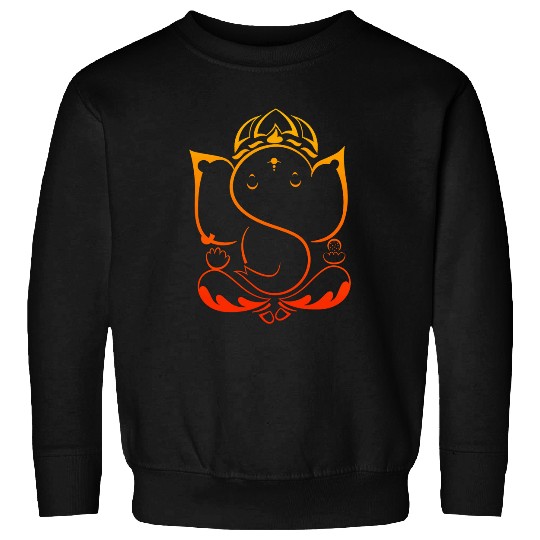 Elephant Pet Ganesha Elephant God Hindu Diwali Festival Yoga Sweatshirts