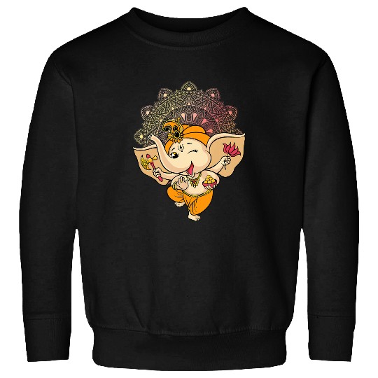 Elephant Pet Ganesh Symbol Yoga Hindu Elephant God Ganesha Puja 2 8 Sweatshirts