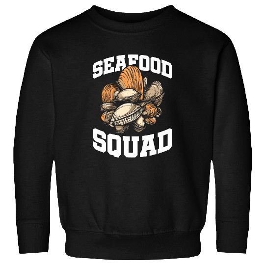 Seafood Squad Shellfish Oysters Lobster Chef Sweatshirts