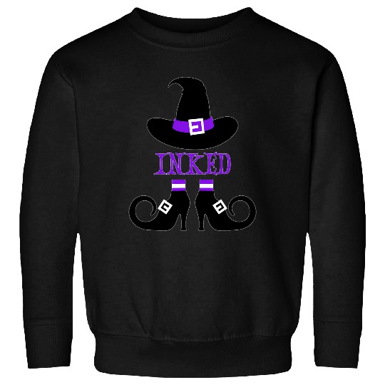 Halloween Inked Witch Tattoo Tattooed Tattoo Artist Sweatshirts