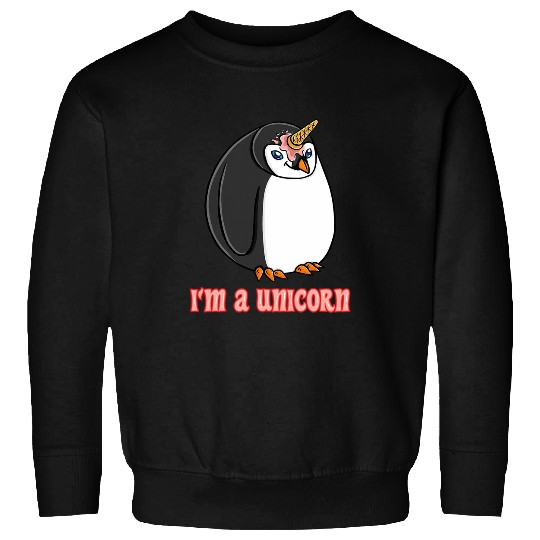 Penguin Pet I m a Unicorns Penguin with Ice Cream Cone Funny Penguins Sweatshirts