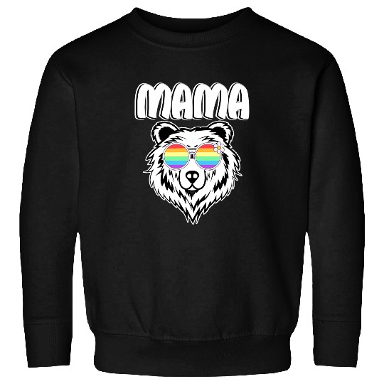 Bear Pet Mama Bear LBGTQ mother with cool pride sunglasses C Sweatshirts