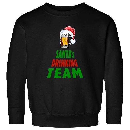 Beer Fun Beer Lover Funny Christmas Team Santa Vintage Sweatshirts