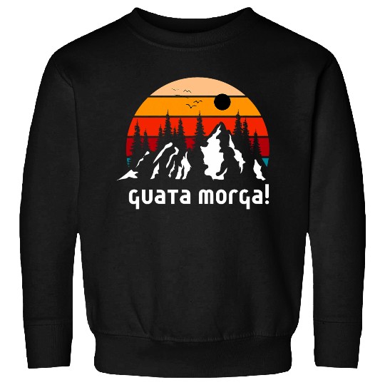 Guata Morga Swiss German Funny Switzerland Retro Mountains Sweatshirts