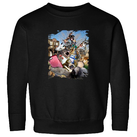 Sloth Pet Cowboy Group Selfie Sloth Dinosaur Unicorns Robot Sweatshirts
