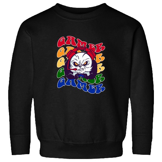 Panda Pet Gamer Retro vintages Pride LGBT Gaymer Panda Sweatshirts