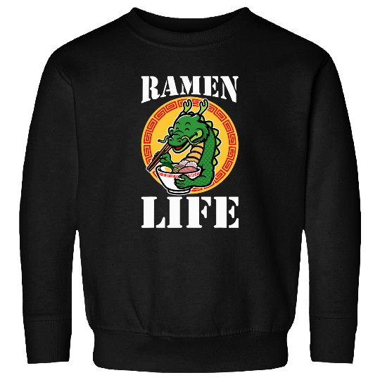 Dragon Pet Ramen Life Funny Dragon Eating Ramen Outfit Japanese Food Sweatshirts