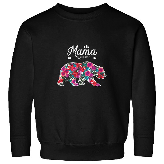 Bear Pet Mama Bear Floral Design Gift Mothers Day Sweatshirts
