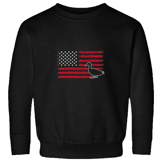 Duck Pet US Flag Patriotic America Freedom Duck Farmer Sweatshirts