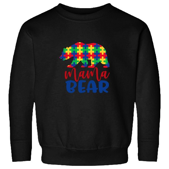 Bear Pet Mama Bear Autism Awareness Autistic Acceptance Sweatshirts