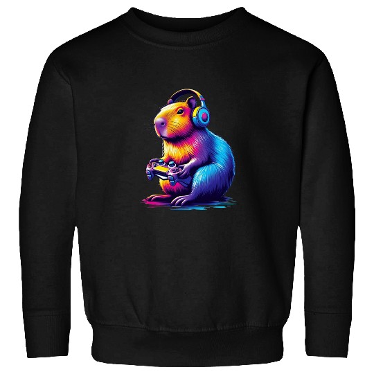 capybaras Pet Funny Video Games capybaras 4 Sweatshirts