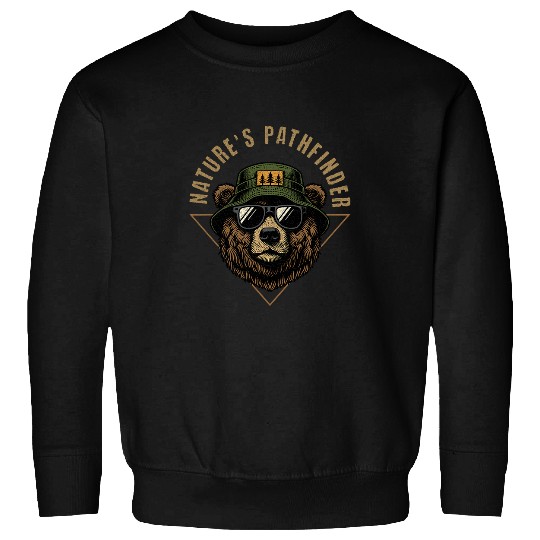 Bear Pet Natures Pathfinder Bear Wilderness Emblem Sweatshirts
