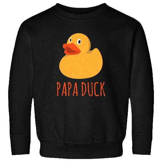 Duck Pet Funny Papa Duck Rubber Ducky Family Matching Father s Day Sweatshirts