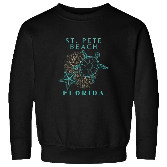 Turtle Pet Coral Starfish St Pete Beach Florida Sweatshirts
