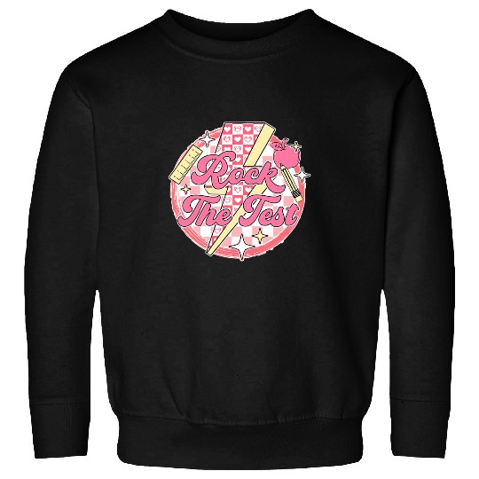 Rock The Test Lightning Bolt Testing For Teacher Sweatshirts